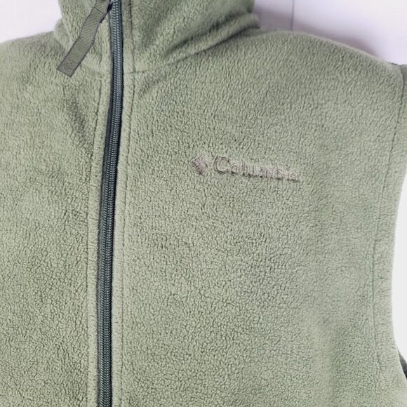 Columbia Men's Green Steens Mountain Sleeveless Winter Fleece Vest Size M - Picture 4 of 6